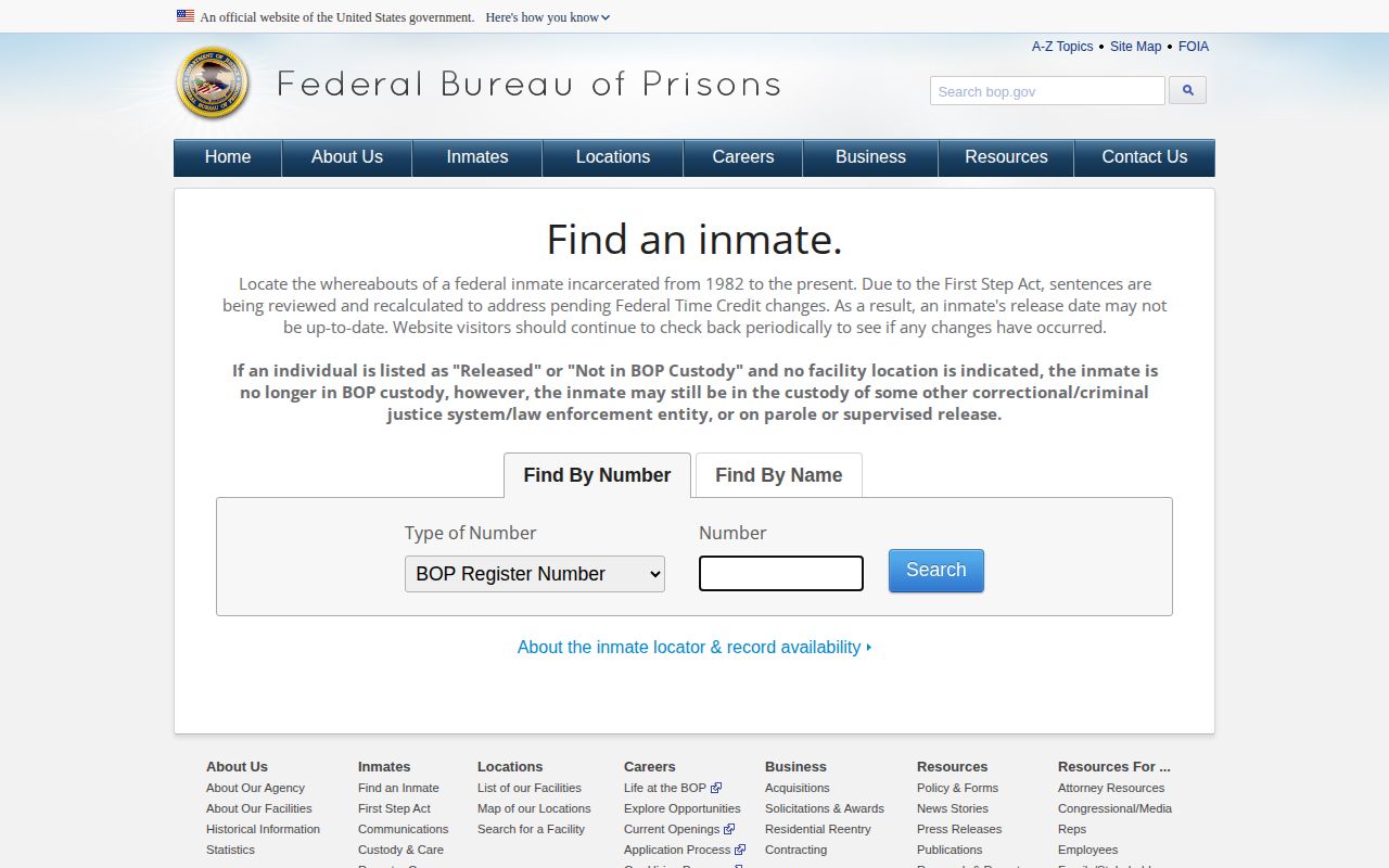 Federal BOP release search for a person connected to Dent County